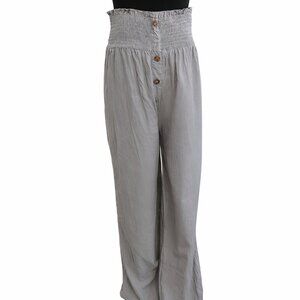 High-Waisted Gray Wide-Leg Pants – XXL – Washed, Never Worn